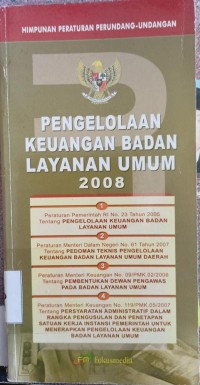 Image of Pengelolaan Keuangan Badan Layanan Umum 2008
