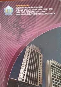Image of Persandingan Susunan dalam Satu Naskah Undang-undang Ketentuan Umum dan Tata Cara Perpajakan Beserta Peraturan-peraturan Pelaksanaannya