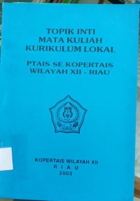 Image of Topik inti mata kuliah kurikulum lokal